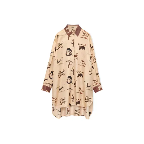 LOEWE SS23 Коричневый Женские Рубашки