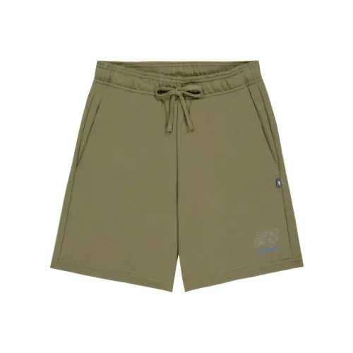 New Balance совместные повседневные шорты мужские оливкового цвета