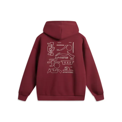 LINING Sports Fashion Collection БАЙКЕР Красный Женские Толстовки