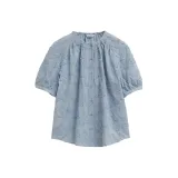 Голубо-серый с цветочным узором