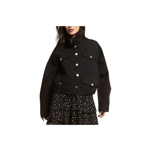 MICHAEL KORS Хлопок Холст Анораки Куртки и Пальто Женские Черный