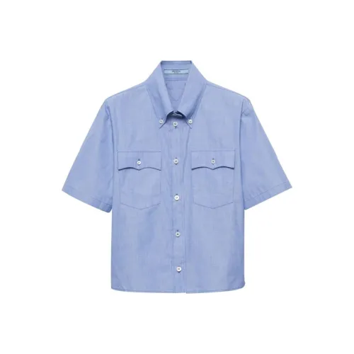 PRADA Blue Women's Shirts PRADA Синие Женские Рубашки