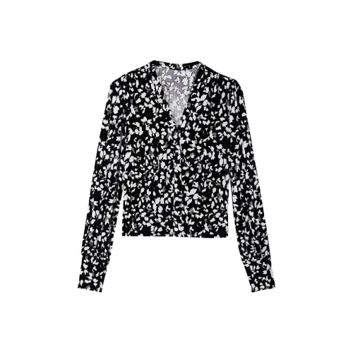 KAQIANWEN Черные Женские Рубашки