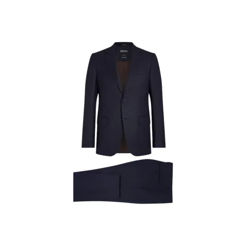 Zegna FW24 Бизнес-костюм мужской морской синий