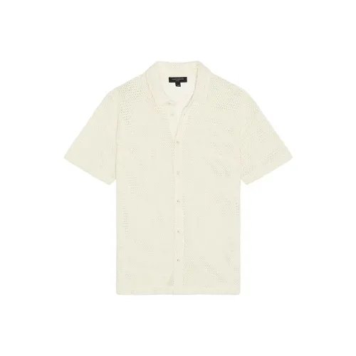 ALLSAINTS Розовый Мел Белый Мужские Рубашки