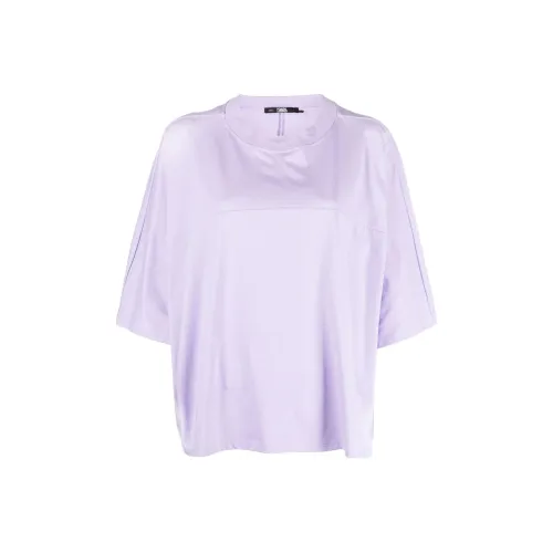 Karl Lagerfeld Летучая мышь рукав T-рубашка Женская Фиолетовая