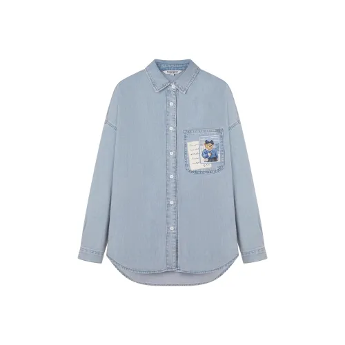 Teenie Weenie Рубашка Женская Светло-Синяя