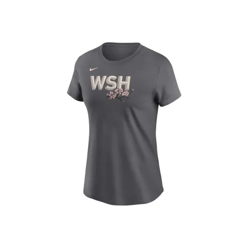 nike T-Shirt Женская Серый Washington Nationals