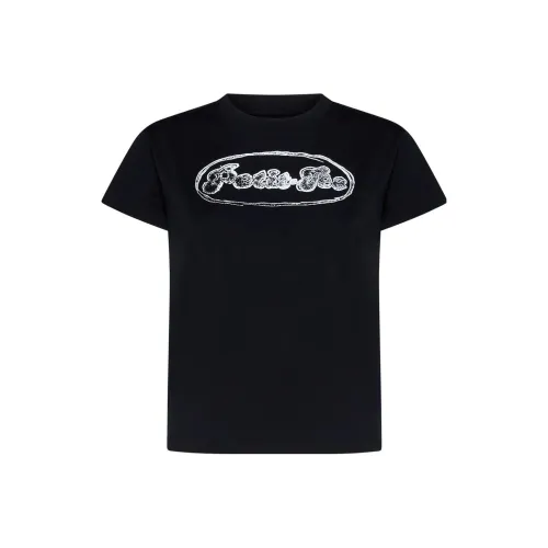 MM6 Maison Margiela совместный бренд SS23 T-рубашка Женская Черная