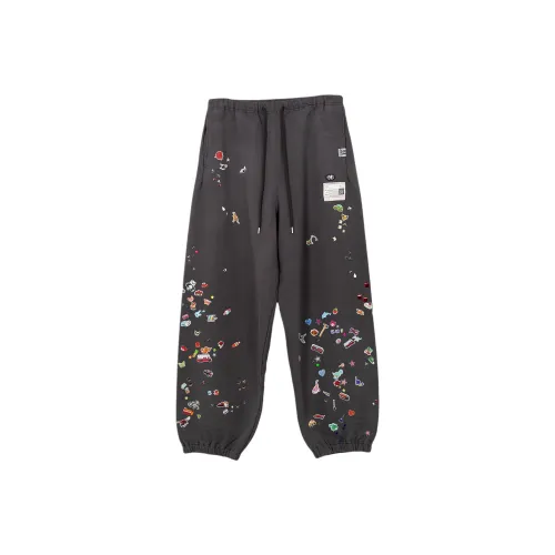 Maison Mihara Yasuhiro SS25 Вязаные Спортивные Штаны Мужские Черные