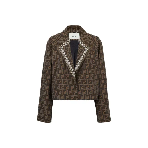 FENDI Куртки и Пальто Женские Коричневый