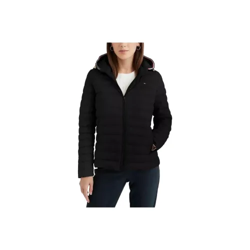 Tommy Hilfiger С капюшоном пуховики Темный Sable Куртки и пальто Женские Черный