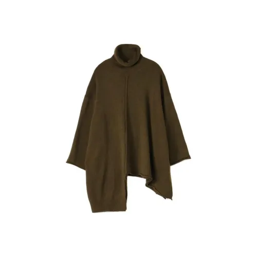 Yohji Yamamoto Khaki Женские кашемировые свитеры