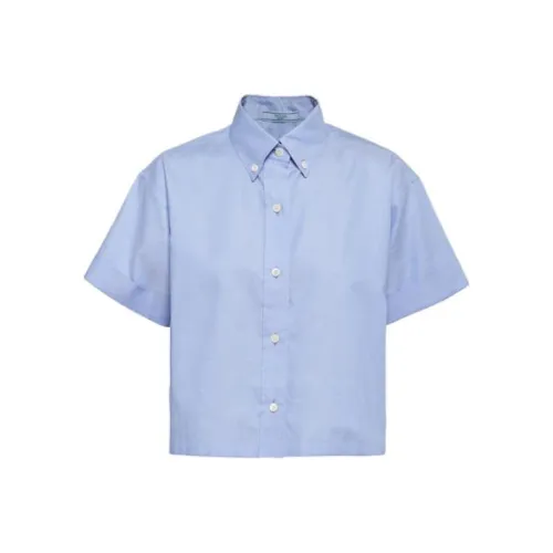 PRADA Светло-синие Женские Рубашки