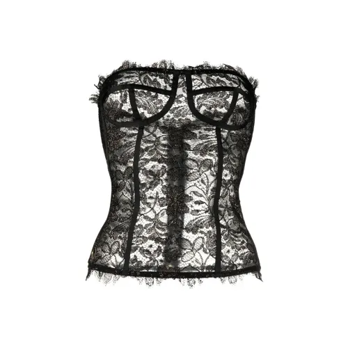 PHILIPP PLEIN Обсидиановый черный Женские топы без бретелек