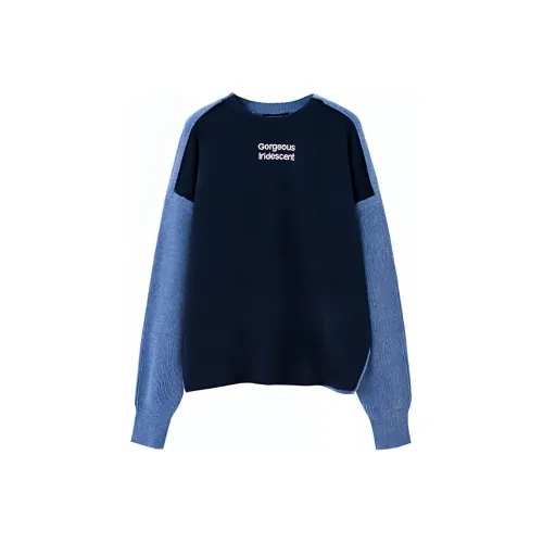 SOON FLOWER Весна Свитшот Женские Серый Синий