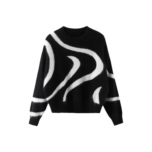 MAIGRE SIMHAT Кашемировый свитер женский черный + белый