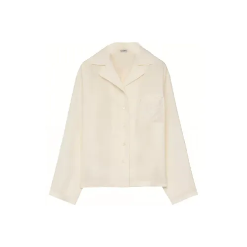 LOEWE SS23 Сливочный Женские Рубашки