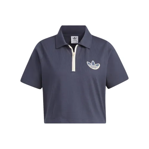 Adidas Originals Поло Женское Темно-синий