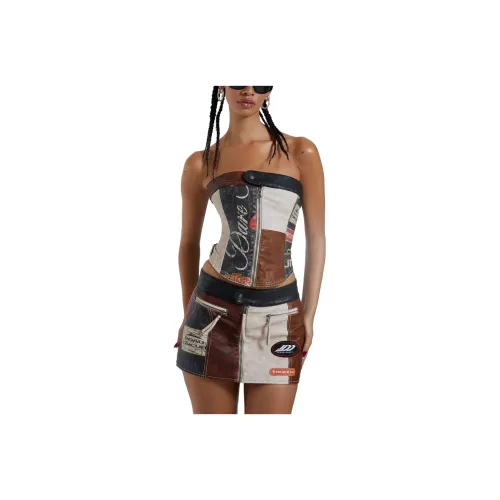 Jaded London Черные Женские Топы без бретелек
