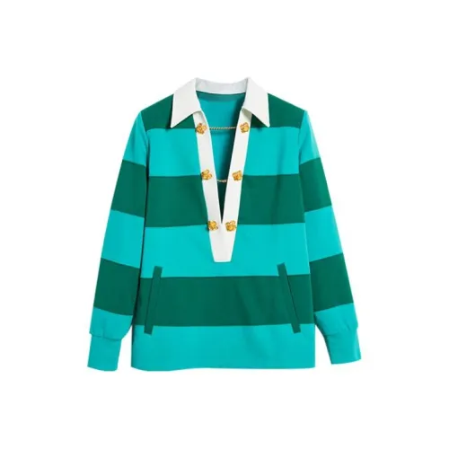 UOOYAA Зеленый Женские Свитшоты