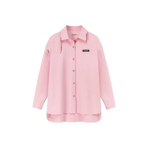 NO ONE ELSE Серо-розовые Женские Рубашки