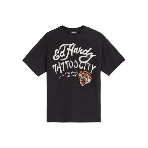 Ed Hardy Черные Женские Футболки