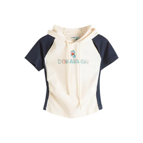 LALABOBO x Doraemon A Рубашка T Женская Экрю