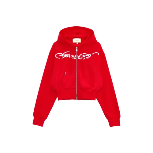 Ed Hardy Reverse World Series Красный китайский Женские Свитшоты