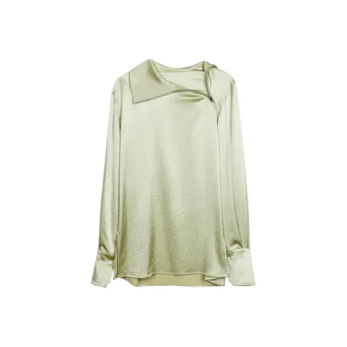 Roselingling Рубашка Женская Горчично-зеленая