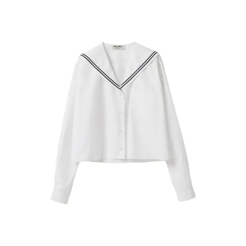 MIU MIU SS23 Рубашка Женская Белая