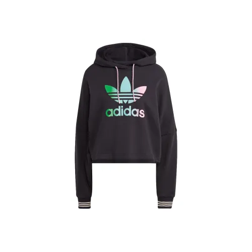 Adidas Originals 70S Cropped Hoodie Толстовка Женская Черная