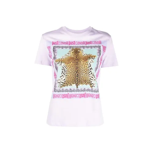 Just Cavalli Светло-фиолетовые Женские Т-рубашки