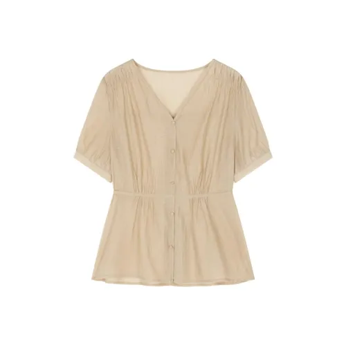 IHIMI SS24 Рубашка Женская Теплая Абрикосовая