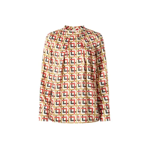 JZ. ANNAKRO Рубашка Женская Цветочный Дизайн Оранжевый Красный