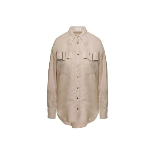 BRUNELLO CUCINELLI Рубашка Женская Светлый Умбра