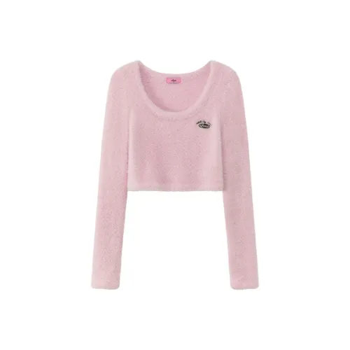 CHUU Светло-розовый Женский Трикотаж