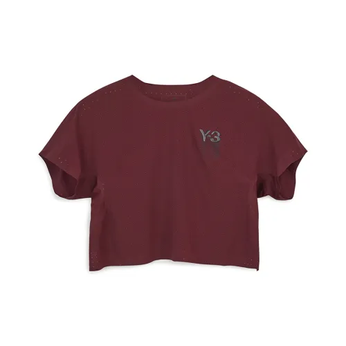 Y 3 Бургундский Женские Рубашки T