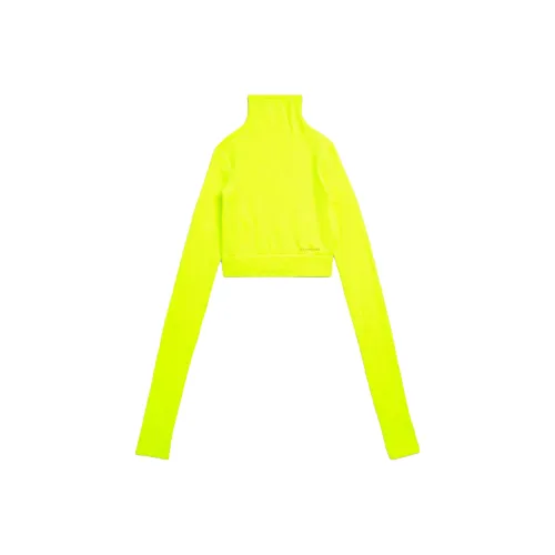 Balenciaga Трикотаж Slim Fit Женский Неоново-желтый