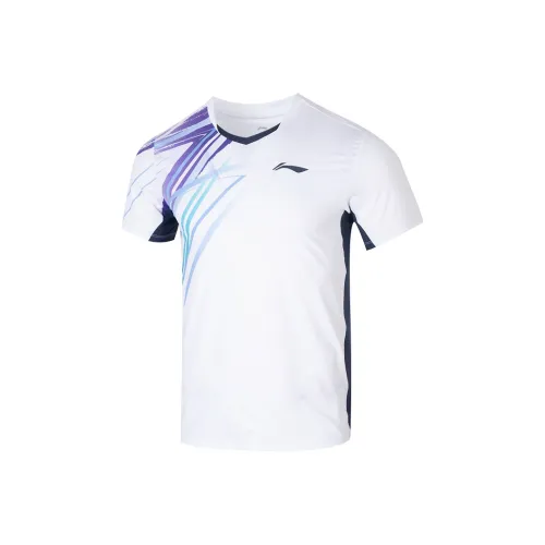 LINING Бадминтон Джерси Унисекс Стандартный Белый