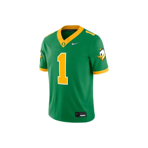 nike Dri Fit COLLEGE FW24 Oregon Ducks Футбол Джерси Мужской Яблочно-зеленый