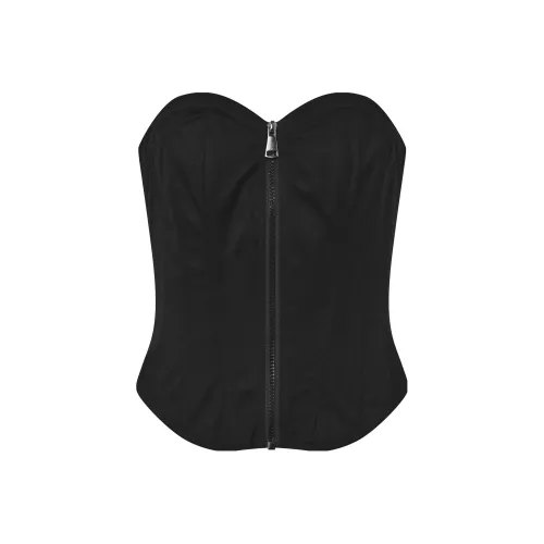 CROYEZ Без бретелек Топ Женский Черный