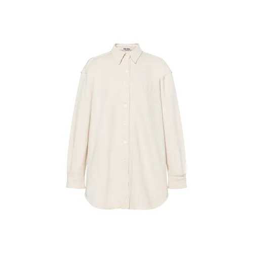 MIU MIU SS23 Рубашка Женская Белая