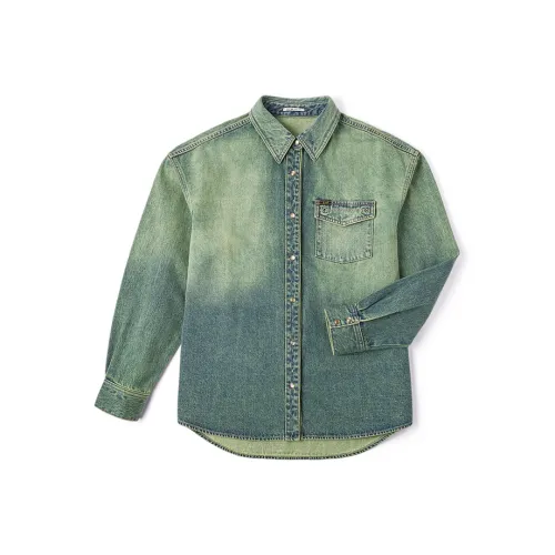 Lee совместный модель FW24 Деним Рубашка Женская Средняя Темно-синяя