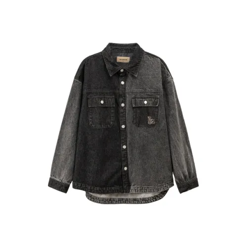 NO ONE ELSE Рубашка Женская Черная Серый