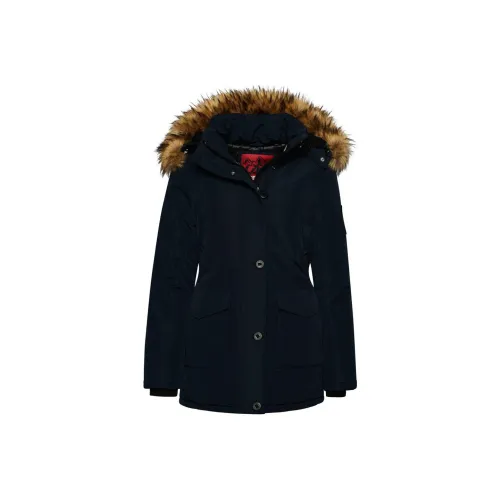 SUPERDRY Куртки Пальто Женские Морской Синий