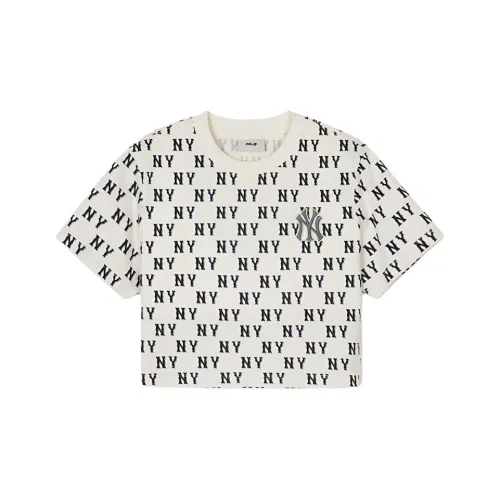 Mlb Base Logo Нью-Йорк Янкис T-рубашка Женская Кремовая