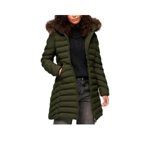 SUPERDRY Куртки и пальто женские оливково-зеленого цвета