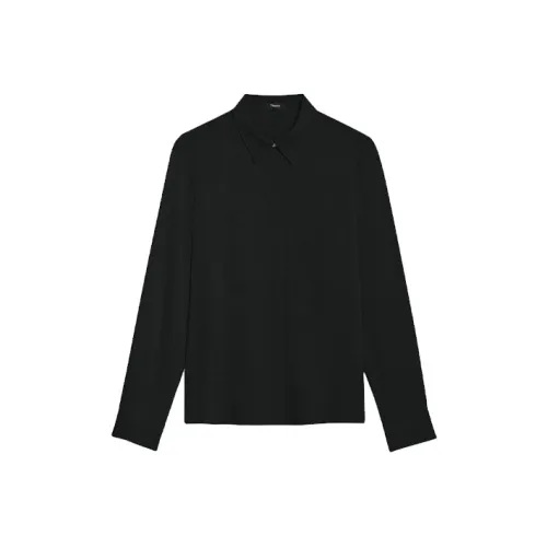 THEORY SS23 Рубашка Женская Черная