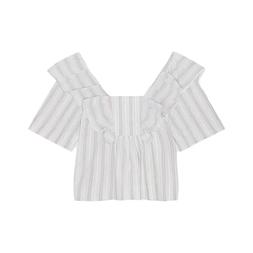 GANNI Рубашка Женская Светло-фиолетовая